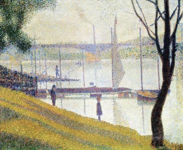 ジョルジュ・スーラ Painting - クルブヴォワの橋 1887